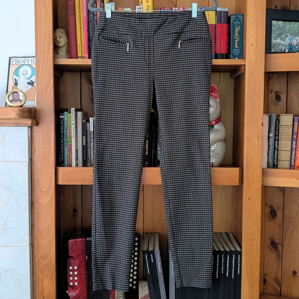 Soho Stretchy Plaid Slim Leg Trousers